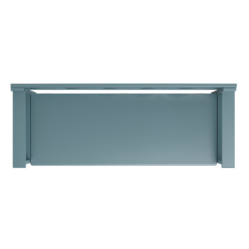 Tavion 48"W Solid Wood Entryway Storage Bench With 2 Hidden Compartments, French Blue