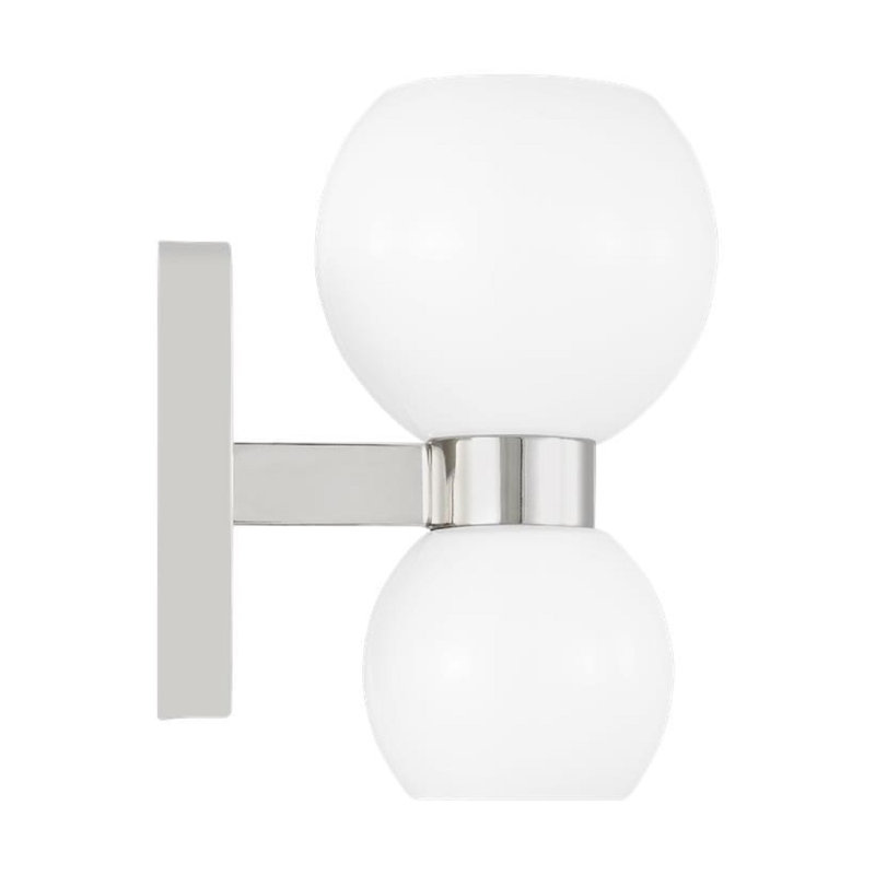 2 - Light Armed Sconce, Polished Nickel