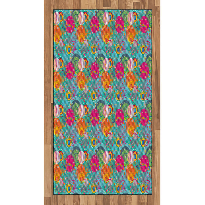 Floral High Density Long Fiber Poly Threads Decorative Area Rug Carpet, Rectangle 2'7" x 5'