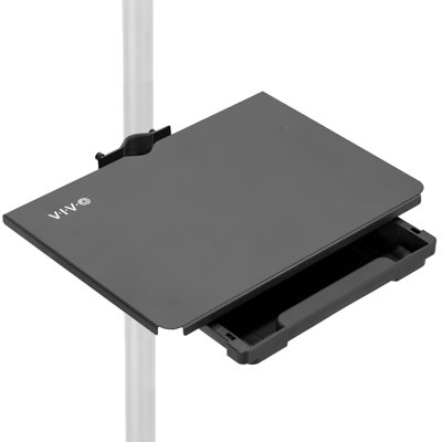 VIVO Clamp-on 14" x 10" Utility Shelf Pole Mount with Storage Drawer