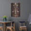 «Vintage Bohemian Elegance Flamingo Burgundy» par Andrea Haase, art mural en métal, 24 po x 36 po-1683899112