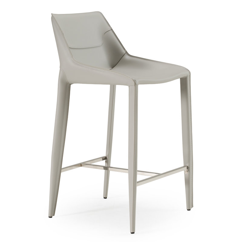 Tabouret de comptoir de 26 po Kenyae, Gris clair