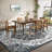 Vintage Machine Washable Bedroom Rug, Non-Slip Non-Shedding Low-Pile Dining Room Rug, Soft Rug for Living Room-1406753364