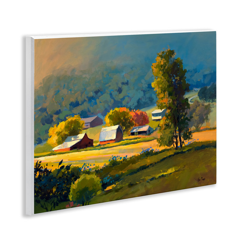  Early Fall Farmland Wall Plaque Art by Sri Rao
