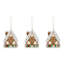 Set of 3 Nostalgic Ceramic Ornament -  Gingerbread House