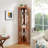 69.84" H Elegant Corner Storage Curio Cabinet With Built-In Lighting-570837525