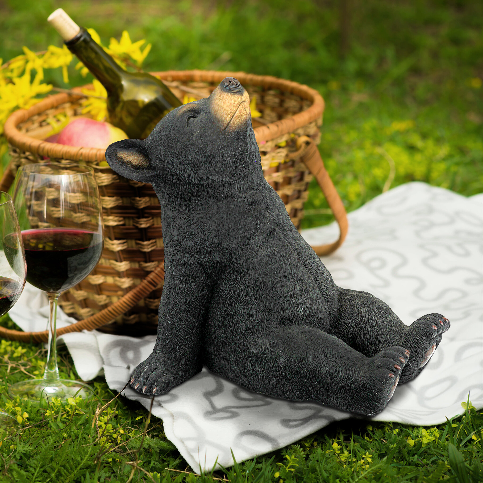 Design Toscano Bear Cubs Catching Rays Statue & Reviews | Wayfair