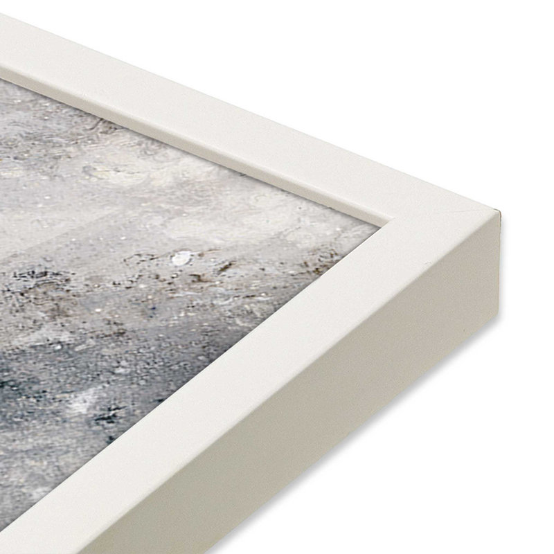 Gilded Whispers v1 Print, Opaque White Single Picture Framed Paper, 11" H x 9" W x 1.25" D
