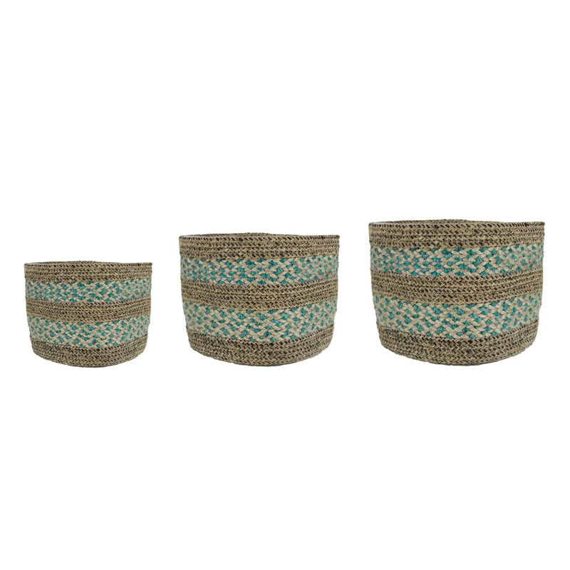  Natural Fibre, Seagrass Indoor Plant Pot, Cachepot