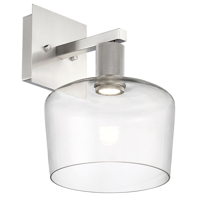 Southglenn Armed Sconce, Brushed Steel