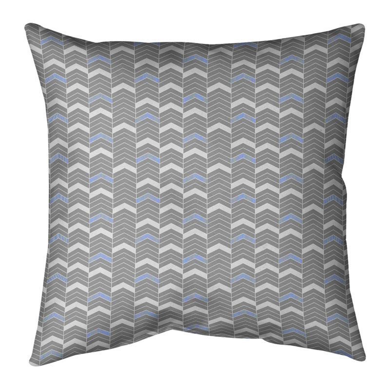 Housse de coussin Rhonda, 14 po x 14 po, Bleu, Sergé de coton