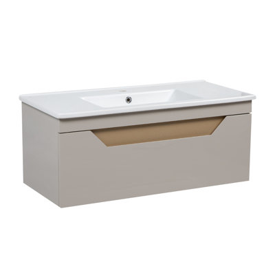 Meuble-lavabo mural avec lavabo TROY-W_Modern