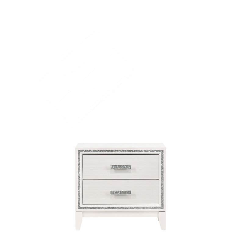 Table de chevet Haiden, Blanc