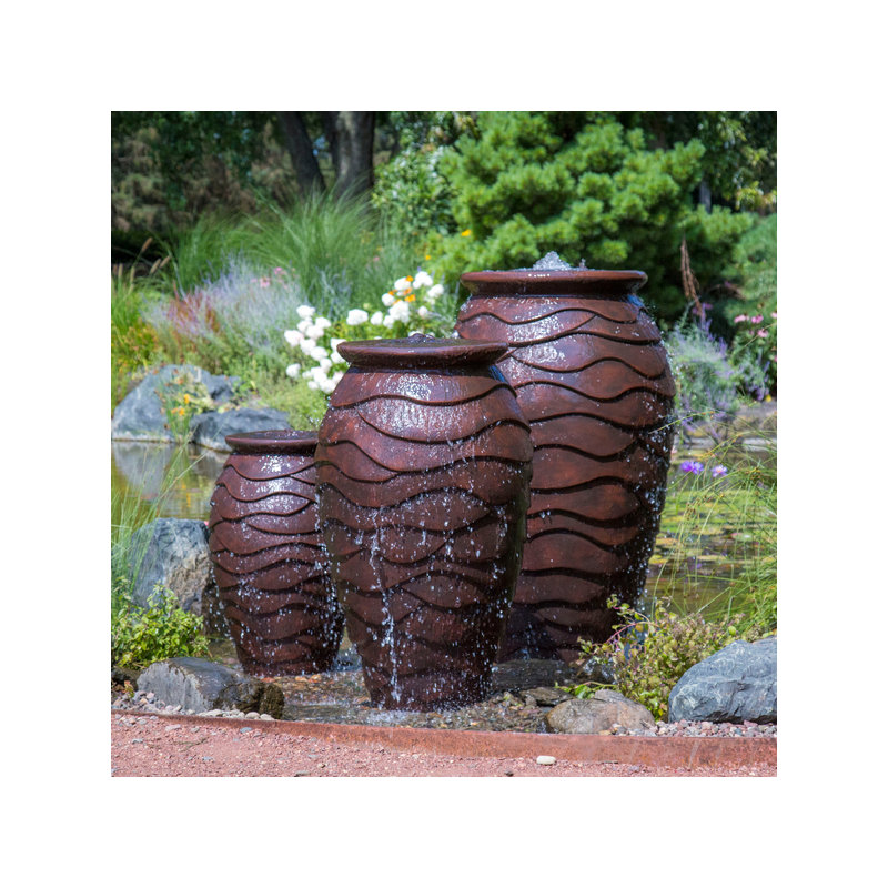 Scalloped Urn Fountain, 32" H x 20" W x 20" D