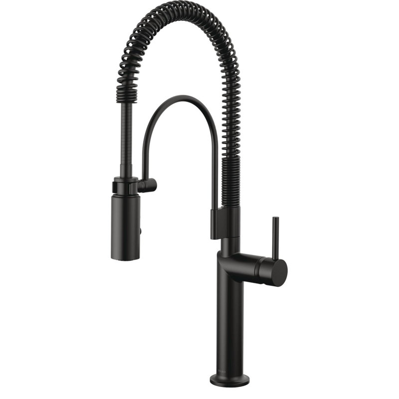 Odin® Semi-Professional Kitchen Faucet, Matte Black, Metal Lever Handle