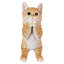 Statue de chaton marbré enjoué