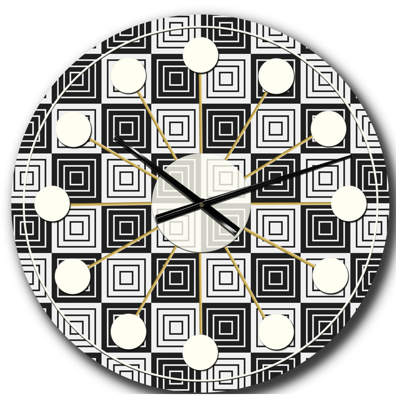 Horloge murale Mid-Century, Grand