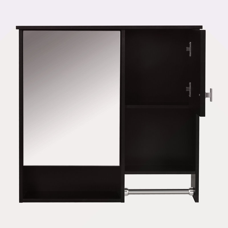29'' X 28'' Modern Wall Mounted Bathroom Medicine Cabinet, Bathroom Wall Storage Cabinet With Mirror, Over The Toilet Space Saver Cabinet With Towels Bar