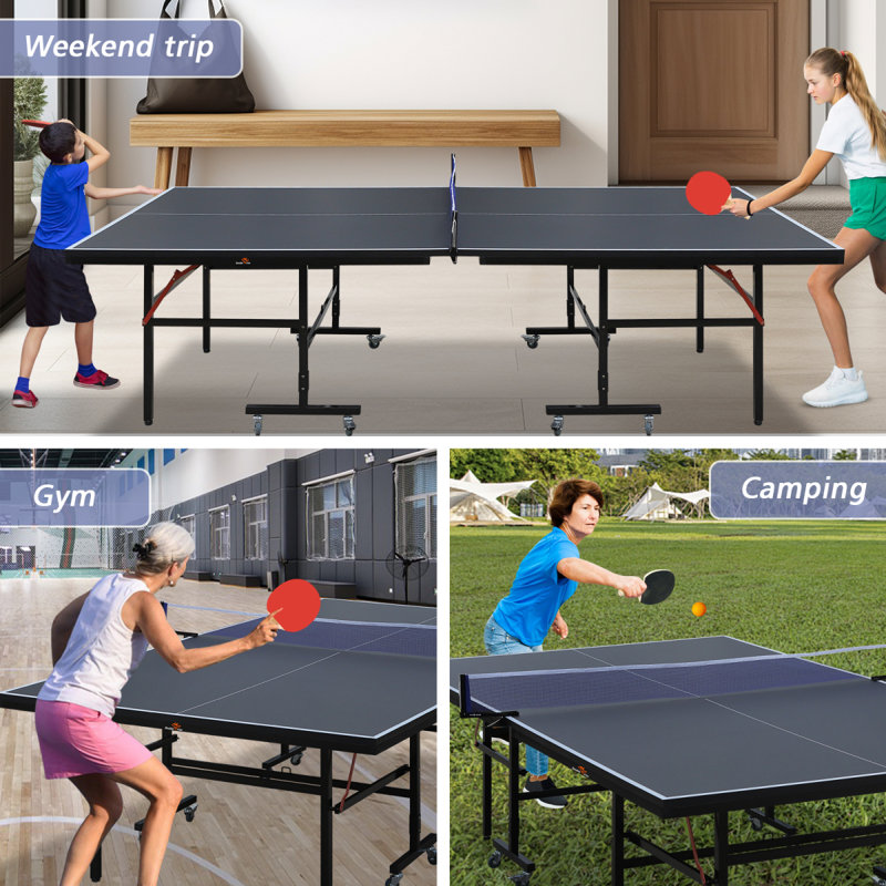 Ensemble de table de ping-pong pliable et portable 9 pi DOUBLE Fish