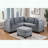 Tufted Corner Wedge Sofa with Nailhead Trim