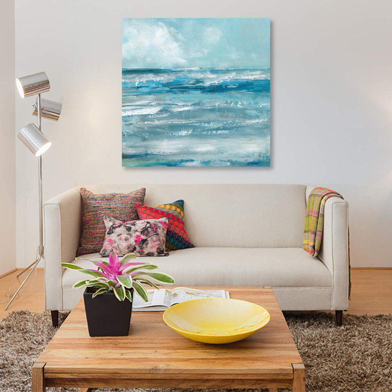Windswept Waves by Sally Swatland - Wrapped Canvas Painting, 66.04 cm H x 66.04 cm W x 1.91 cm D