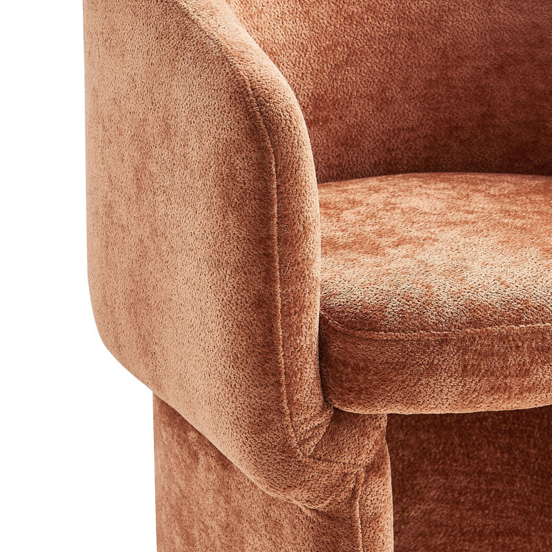 Verity Chenille Dining Armchair, Rust
