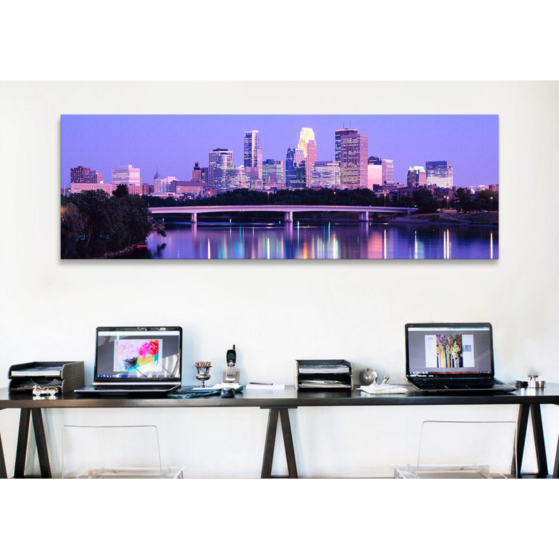 Minnesota - reproduction sur toile tendue, Toile tendue, H 12 po x l 36 po x P 1,5 po