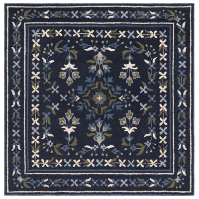 Martha Stewart Hand Tufted Wool, Cotton Floral Outdoor Rug