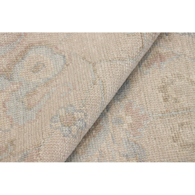 Oushak Beige Wool Area Rug, Rectangle 10'1" x 13'11"