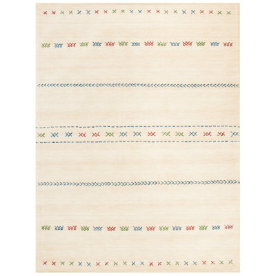 Tapis crème en laine Santiago Southwestern