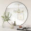 Bhagwanaram Aluminum Framed Round Wall Mirror-747923988-747923989