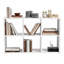Étagère à livres en métal blanc à 6 cubes, rangement ouvert à l'arrière avec cadre robuste pour salon, chambre ou bureau à domicile (41 po H x 28 po L x 11,8 po P)