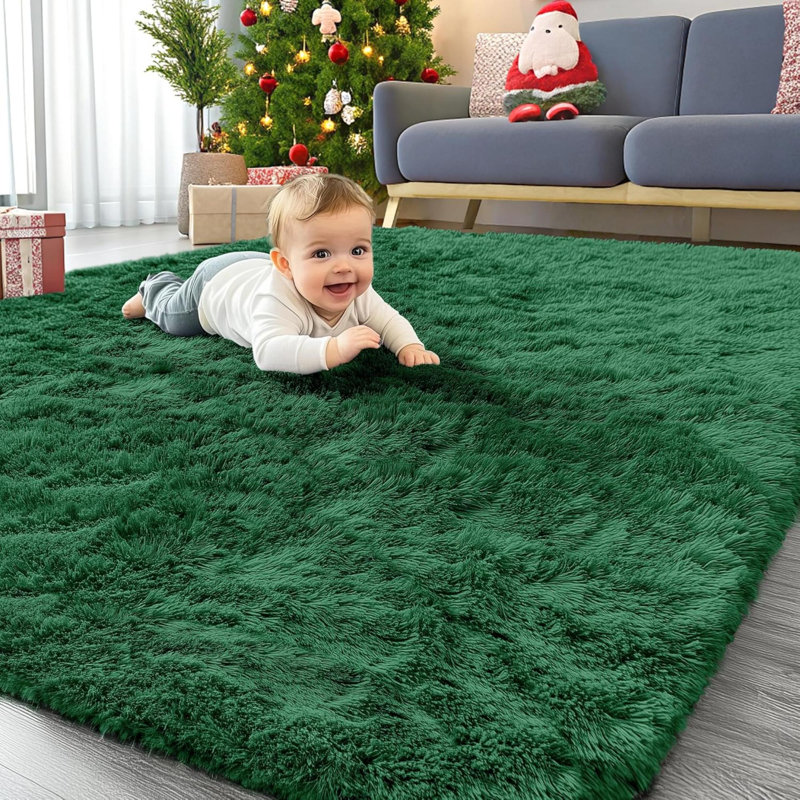 Fluffy Shaggy Rugs Living Room, Large Anti Slip Carpet, Machine Washable Soft Thick Pile Bedside Rug For Kids Bedroom, Nursery