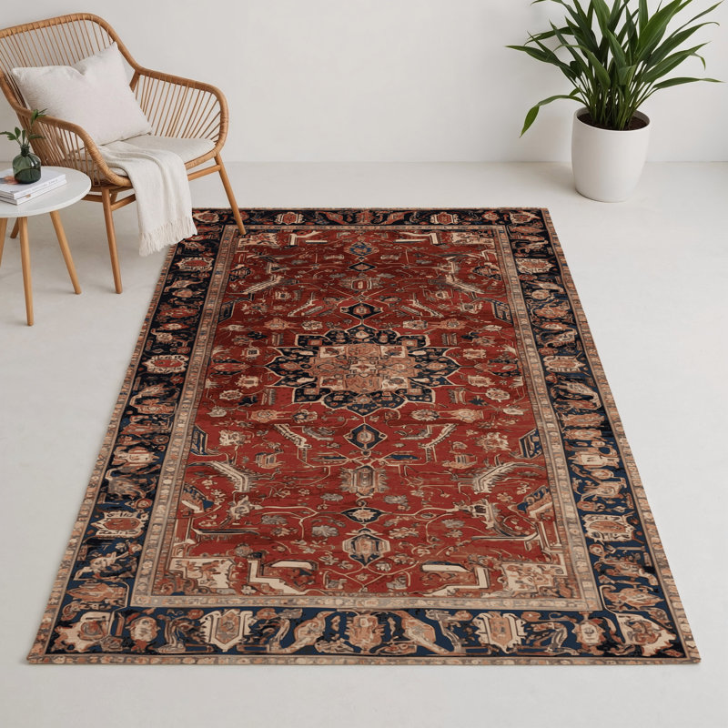 Persian Brown Indoor and Outdoor Area Rug, Rectangle 3' x 5'
