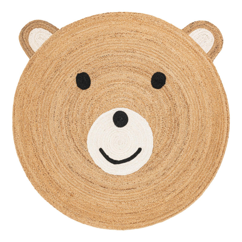 Kids Braided Jute Novelty Abstract Handmade Jute / Sisal Rug, Novelty 7'10" x 7'10"