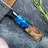 Senken Knives 7-Piece Damascus Steel Japanese Knife Set - Tsunami Collection - Blue Resin Burl Wood Handles