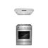 Ensemble de cuisine 2 pièces avec hotte autoportante 30 po au gaz 30 po