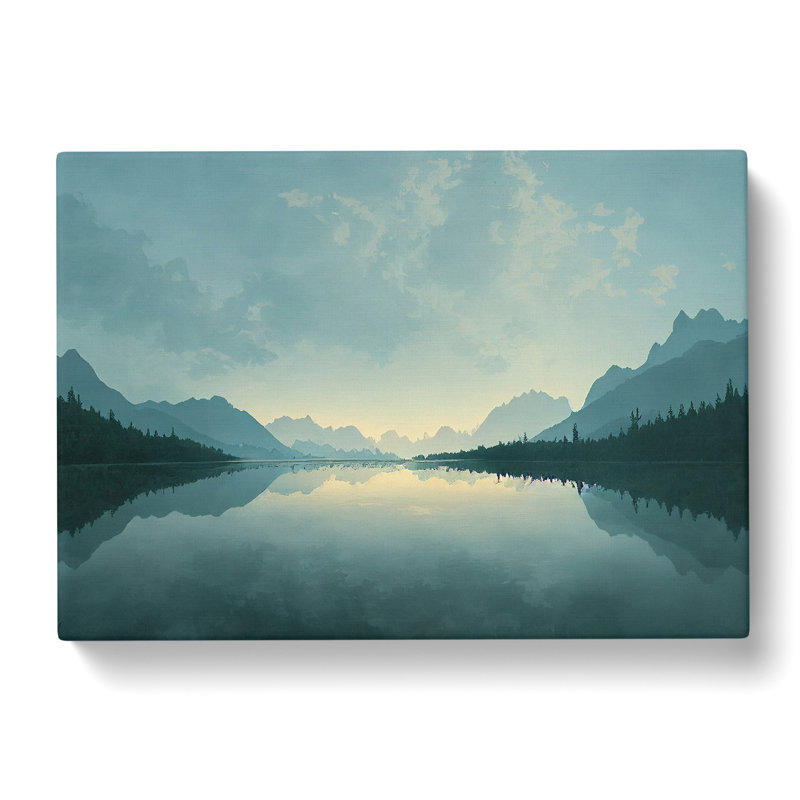 Mountain Lake Reflection Vol.3 - Wrapped Canvas Print, 40cm H x 60cm W x 3cm D