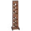 Solid Wood Open Shelving Wine Bottle Rack Brown