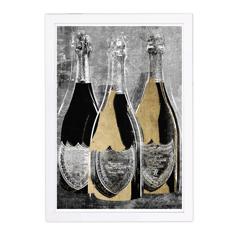 Dom Party for Three - Reproduction d'art graphique sur papier, H 13 po x l 19 po x P 0,75 po, Cadre blanc