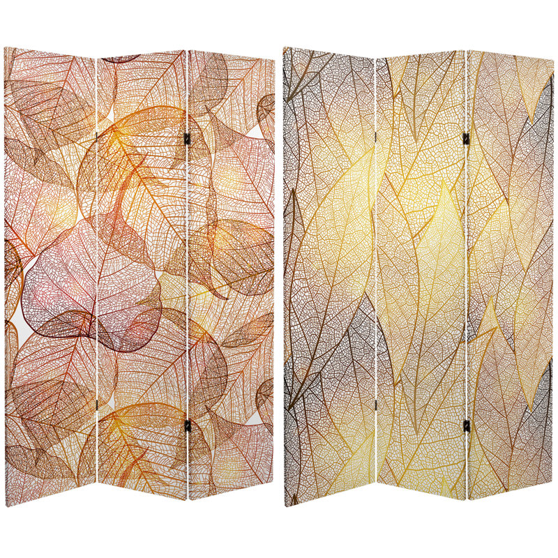 Cloison réversible à feuilles éthérées, Feuilles dorées