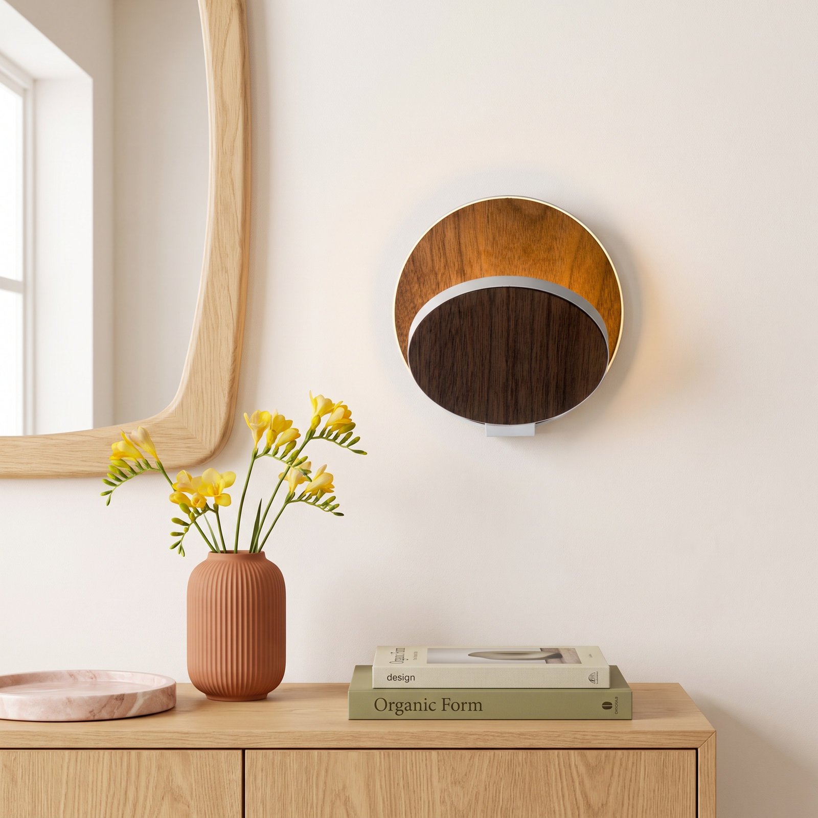 Gravy 1 - Light Flush Mounted Sconce, Oiled Walnut