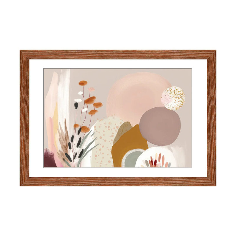 Beautiful Nature Forms, Classic Wood Open Corner Framed Paper, White, 16" H x 24" W x 1" D