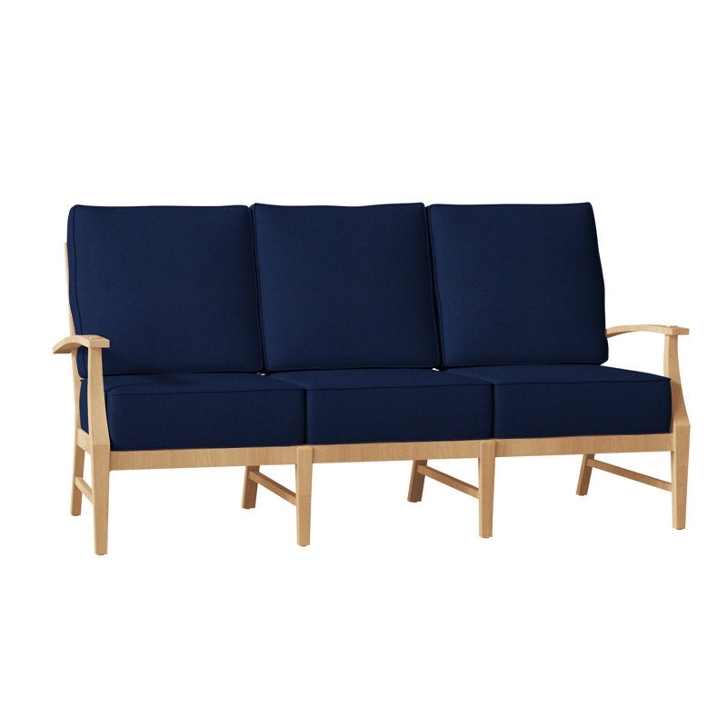 Canapé Croquet - Teck naturel, Teck naturel, Welt, Lin chambray
