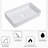 Sleek 24"X14" Ceramic Rectangular Sink - Vessel Type, Acid Resistance, For Multiple Environments White, Stain , Different Settings