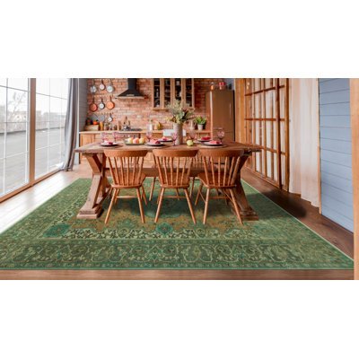 Tapis rouille finement vieilli Kavian