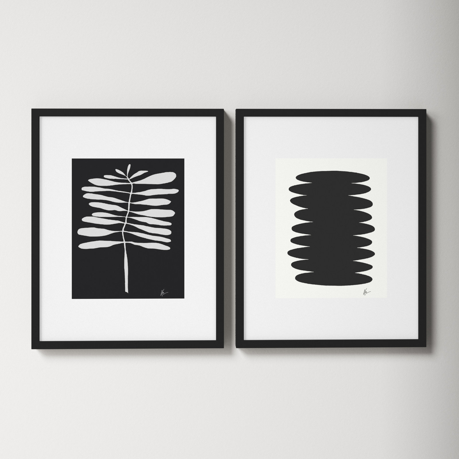 Flora 5&6 by Lee Lessem, Black Framed, 20" H x 32" W x 1.25" D
