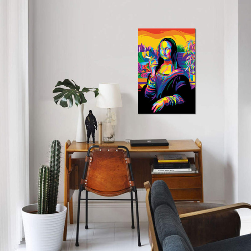 «Mona Lisa», impression sur toile, H 12 po x l 8 po x P 0,75 po, Pas de tapis, Toile tendue