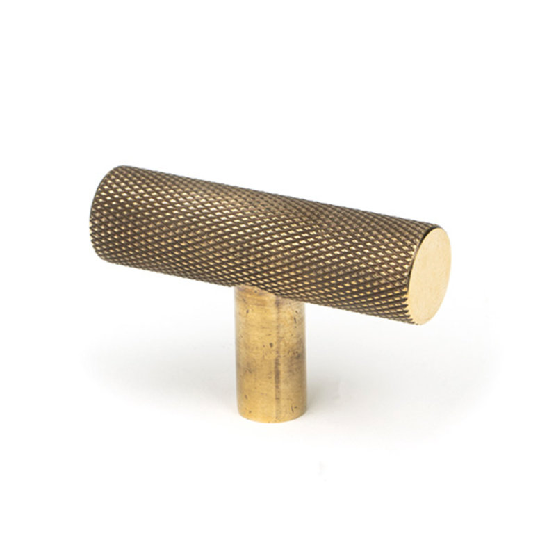 Bar Handle, Aged Brass