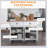 Rolling Kitchen Island with Drop Leaf, White